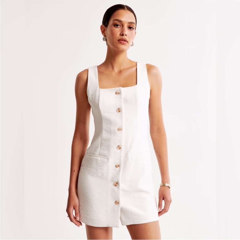Abercrombie White Button-Front Dress size XS